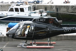 Helicóptero en el puerto de Funchal